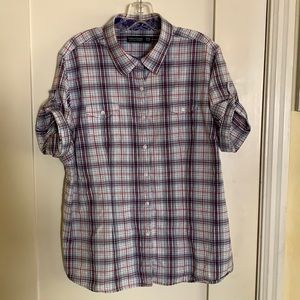 Plaid button-down, Americana style
